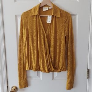 NWT Maeve Anthropologie Sheer Lydia Floral Burnout Top Blouse Size XS